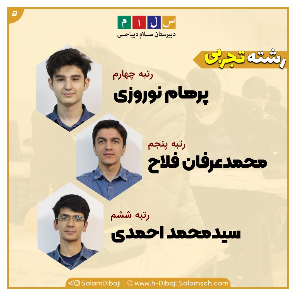 نفرات برتر پایه یازدهم در کارنامه پایان سال۶